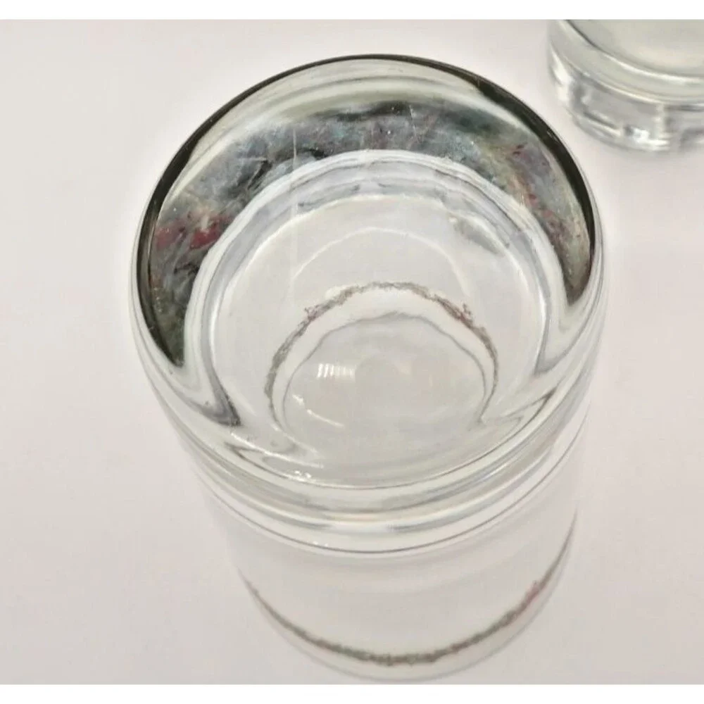 Vtg Libbey Christmas Holly Wreath Tumblers Set of 5 Heavy Base Highball Glasses